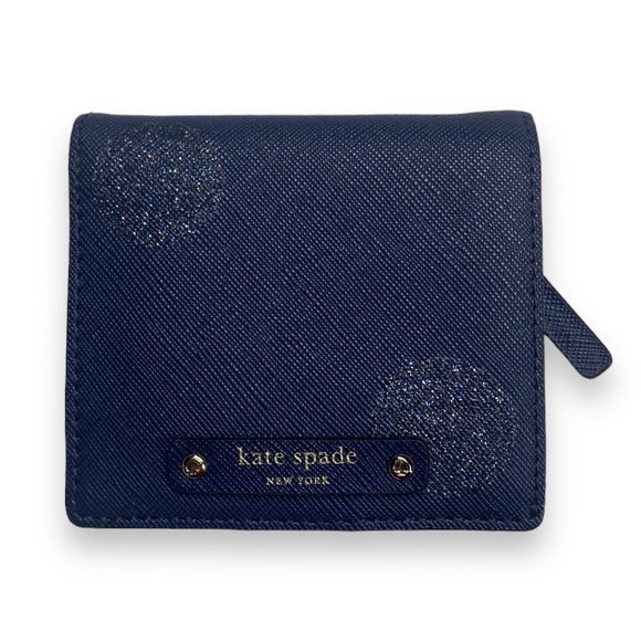 kate spade Handbags - Kate Spade New York Mini Bi Fold Wallet Navy Blue